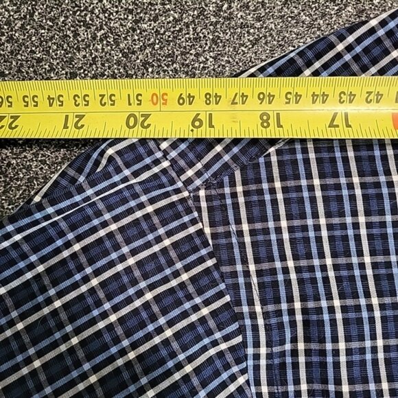 Roundtree & Yorke Men's Shirt Sz M Gold Label Non-Iron Perfect Performance Plaid - Picture 7 of 10